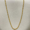 Oro Laminado Basic Necklace, Gold Filled Style Ball Design, Golden Finish, 04.09.0171.18