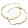 Oro Laminado Medium Hoop, Gold Filled Style with White Micro Pave, Polished, Golden Finish, 02.156.0461.40