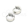 Stainless Steel Huggie Hoop, Polished, Steel Finish, 02.255.0008.10