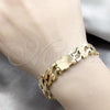 Stainless Steel Solid Bracelet, Polished, Golden Finish, 03.63.22955.08