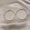 Oro Laminado Large Hoop, Gold Filled Style Diamond Cutting Finish, Golden Finish, 02.93.0012.50