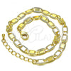 Oro Laminado Fancy Anklet, Gold Filled Style Mariner and Butterfly Design, Polished, Golden Finish, 03.63.2275.10