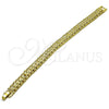Oro Laminado Solid Bracelet, Gold Filled Style Matte Finish, Golden Finish, 03.213.0378.07