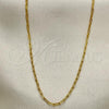 Oro Laminado Basic Necklace, Gold Filled Style Paperclip Design, Polished, Golden Finish, 04.32.0023.22