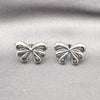 Rhodium Plated Stud Earring, Chunky Design, Polished, Rhodium Finish, 02.341.0204.1