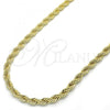 Oro Laminado Basic Necklace, Gold Filled Style Rope Design, Polished, Golden Finish, 5.222.033.24