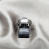Stainless Steel Mens Ring, Double Design, Polished, Rhodium Finish, 01.63.0740.07