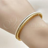 Oro Laminado Individual Bangle, Gold Filled Style Polished, Tricolor, 07.170.0063