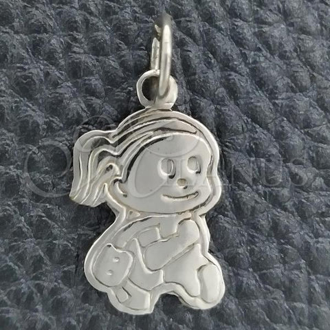 Sterling Silver Fancy Pendant, Polished, Silver Finish, 05.392.0013