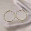 Oro Laminado Large Hoop, Gold Filled Style Diamond Cutting Finish, Golden Finish, 02.93.0011.50