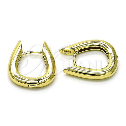 Oro Laminado Huggie Hoop, Gold Filled Style Polished, Golden Finish, 02.213.0658.20