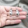 Sterling Silver Stud Earring, Teardrop Design, Polished, Silver Finish, 02.395.0047