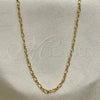 Oro Laminado Basic Necklace, Gold Filled Style Figaro Concave Design, Polished, Golden Finish, 5.223.027.18
