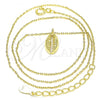 Sterling Silver Pendant Necklace, Polished, Golden Finish, 04.332.0001.2.16