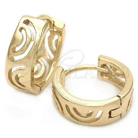 Oro Laminado Huggie Hoop, Gold Filled Style Polished, Golden Finish, 02.63.2562