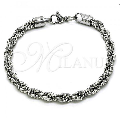 Stainless Steel Basic Bracelet, Rope Design, Polished,, 03.278.0012.8