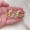 Oro Laminado Stud Earring, Gold Filled Style Polished, Golden Finish, 02.195.0240