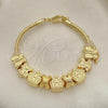 Oro Laminado Fancy Bracelet, Gold Filled Style Crown and Little Girl Design, Polished, Golden Finish, 03.63.2271.07