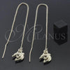 Oro Laminado Threader Earring, Gold Filled Style Dolphin Design, Golden Finish, 5.117.011