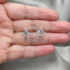 Sterling Silver Stud Earring, Airplane Design, Polished, Silver Finish, 02.399.0013
