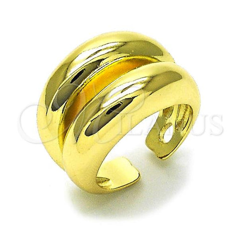 Oro Laminado Elegant Ring, Gold Filled Style Chunky Design, Polished, Golden Finish, 01.213.0042
