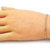 Oro Laminado Basic Bracelet, Gold Filled Style Curb Design, Diamond Cutting Finish, Golden Finish, 5.222.007.07
