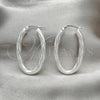 Sterling Silver Medium Hoop, Diamond Cutting Finish, Silver Finish, 02.389.0117.30