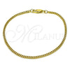 Oro Laminado Basic Bracelet, Gold Filled Style Miami Cuban Design, Polished, Golden Finish, 04.213.0157.07