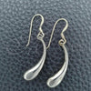 Sterling Silver Dangle Earring, Hollow and Teardrop Design, Polished, Silver Finish, 02.396.0005