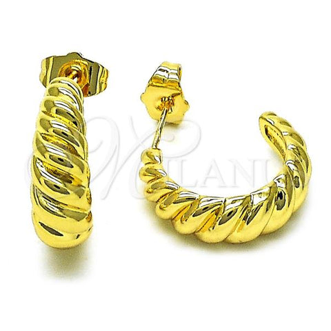Oro Laminado Small Hoop, Gold Filled Style Polished, Golden Finish, 02.385.0012.20