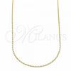 Oro Laminado Basic Necklace, Gold Filled Style Snake Design, Golden Finish, 04.09.0179.20