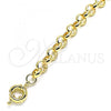 Oro Laminado Basic Bracelet, Gold Filled Style Rolo Design, Polished, Golden Finish, 03.319.0007.08