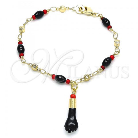 Oro Laminado Charm Bracelet, Gold Filled Style Polished, Golden Finish, 03.213.0096.07