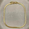 Oro Laminado Basic Anklet, Gold Filled Style Polished, Golden Finish, 03.02.0083.1.10