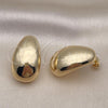 Oro Laminado Stud Earring, Gold Filled Style Polished, Golden Finish, 02.163.0282