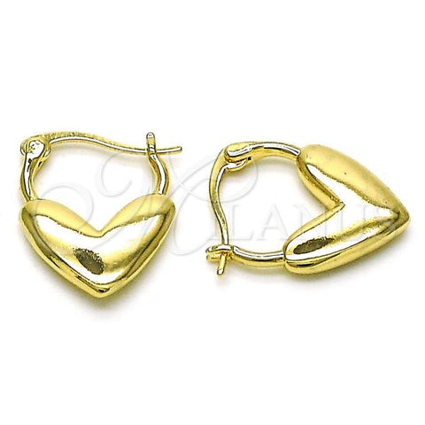 Oro Laminado Medium Hoop, Gold Filled Style Chunky Design, Polished, Golden Finish, 02.195.0285.16