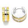 Stainless Steel Huggie Hoop, Polished, Two Tone, 02.230.0057.20