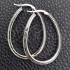 Sterling Silver Medium Hoop, Diamond Cutting Finish, Silver Finish, 02.389.0130.40