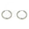 Stainless Steel Huggie Hoop, Polished, Steel Finish, 02.384.0037.20
