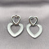 Rhodium Plated Stud Earring, Chunky Design, Polished, Rhodium Finish, 02.418.0003.1