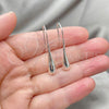Sterling Silver Dangle Earring, Teardrop Design, Polished, Silver Finish, 02.395.0021