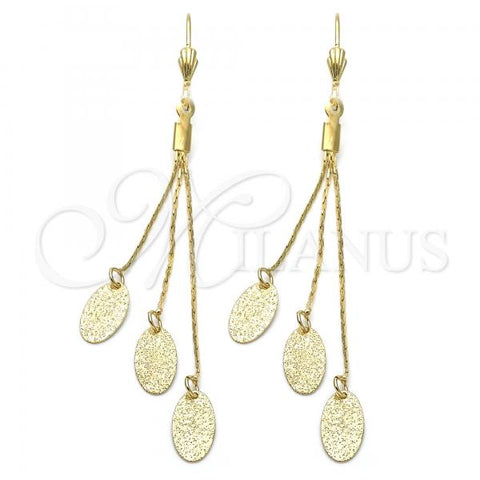 Oro Laminado Long Earring, Gold Filled Style Golden Finish, 5.090.003