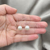 Sterling Silver Stud Earring, with Ivory Pearl, Polished, Silver Finish, 02.408.0085.10