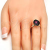 Oro Laminado Multi Stone Ring, Gold Filled Style with Amethyst Swarovski Crystals, Polished, Golden Finish, 01.239.0008.11 (One size fits all)