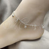 Sterling Silver Charm Anklet , Heart Design, Polished, Silver Finish, 03.409.0031.10