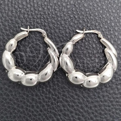 Sterling Silver Medium Hoop, Polished, Silver Finish, 02.393.0015.30