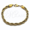 Stainless Steel Basic Bracelet, Rope Design, Polished, Golden Finish, 03.435.0006.09
