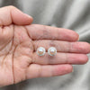 Sterling Silver Stud Earring, with Rose Pearl, Polished, Silver Finish, 02.399.0061
