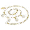 Oro Laminado Charm Anklet , Gold Filled Style Turtle Design, Polished, Golden Finish, 03.63.2203.10