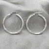 Sterling Silver Medium Hoop, Diamond Cutting Finish, Silver Finish, 02.389.0178.30